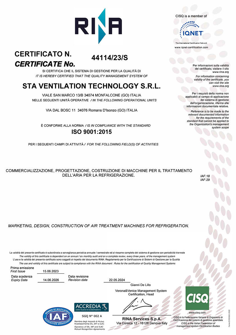 Certificate ISO 9001:2015